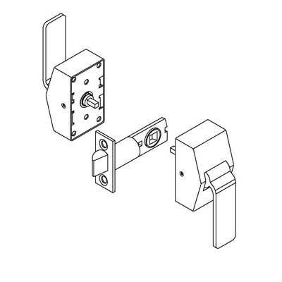 ABH 603A US10B 3 3/4 inch Backset Cylindrical Push and Pull Hospital Latch