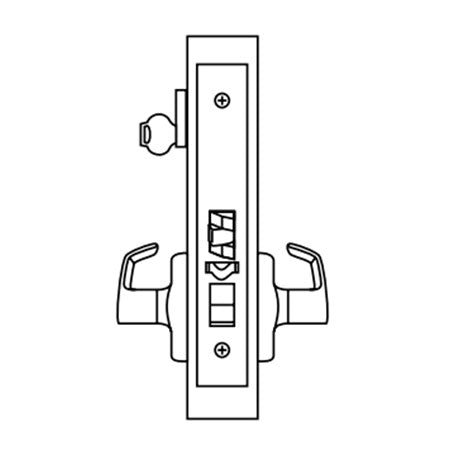 Corbin Russwin ML2051-LWM-625 Mortise Lever Lockset Entrance or Office Function
