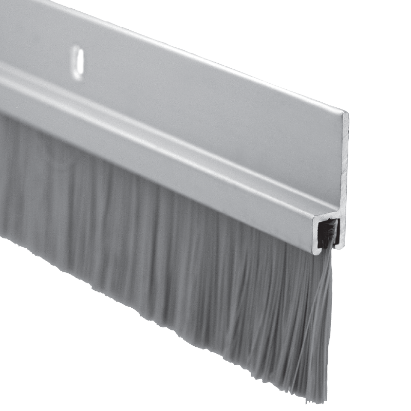 Pemko 18100CNB Brush Door Seal Sweep Nylon Brush Clear Anodized Aluminum