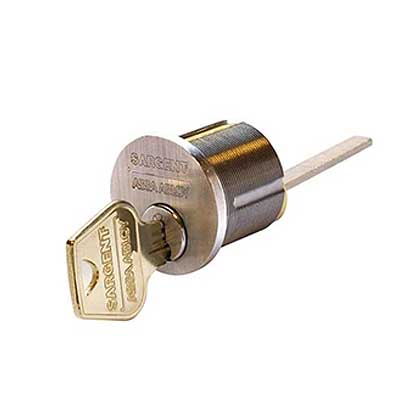 Keyed Taper Rear Rim Sargent 34 RA KD Rim Cylinder, 6-Pin RA Keyway, Keyed Different