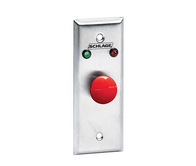 Schlage Electronics 701RD NS 7/8" Red Mushroom Button