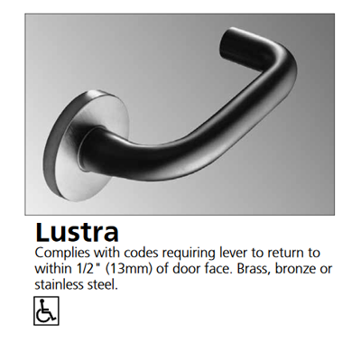 Corbin Russwin ML2051-LWM-625  Mortise Lever Lockset Entrance or Office Function